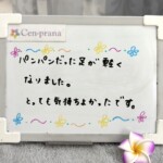 お客様の声～Cen-prana（センプラーナ）～成増駅徒歩2分の女性限定ほぐしストレッチ整体&マタニティマッサージ＆ハイパーナイフ